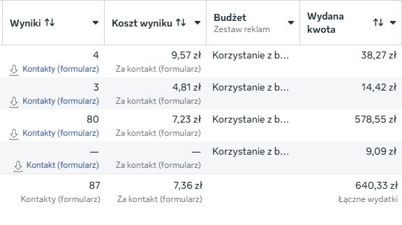 Wyniki kampanii GO-Home - 87 leadów po 7,36 zł