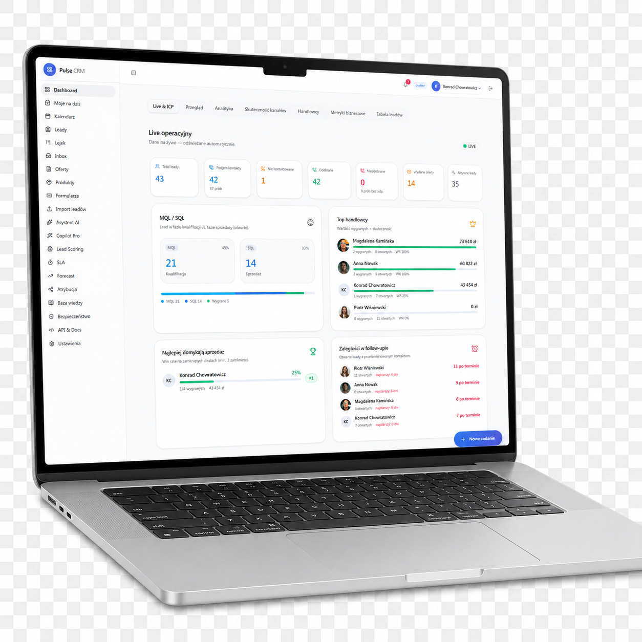 Pulse CRM - dedykowana aplikacja CRM dla klientów RYU, obecnie w budowie.